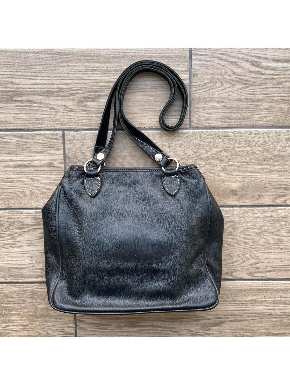 Y2K Black Harley Davidson Grunge Leather Shoulder Bag - Picture 3 of 8